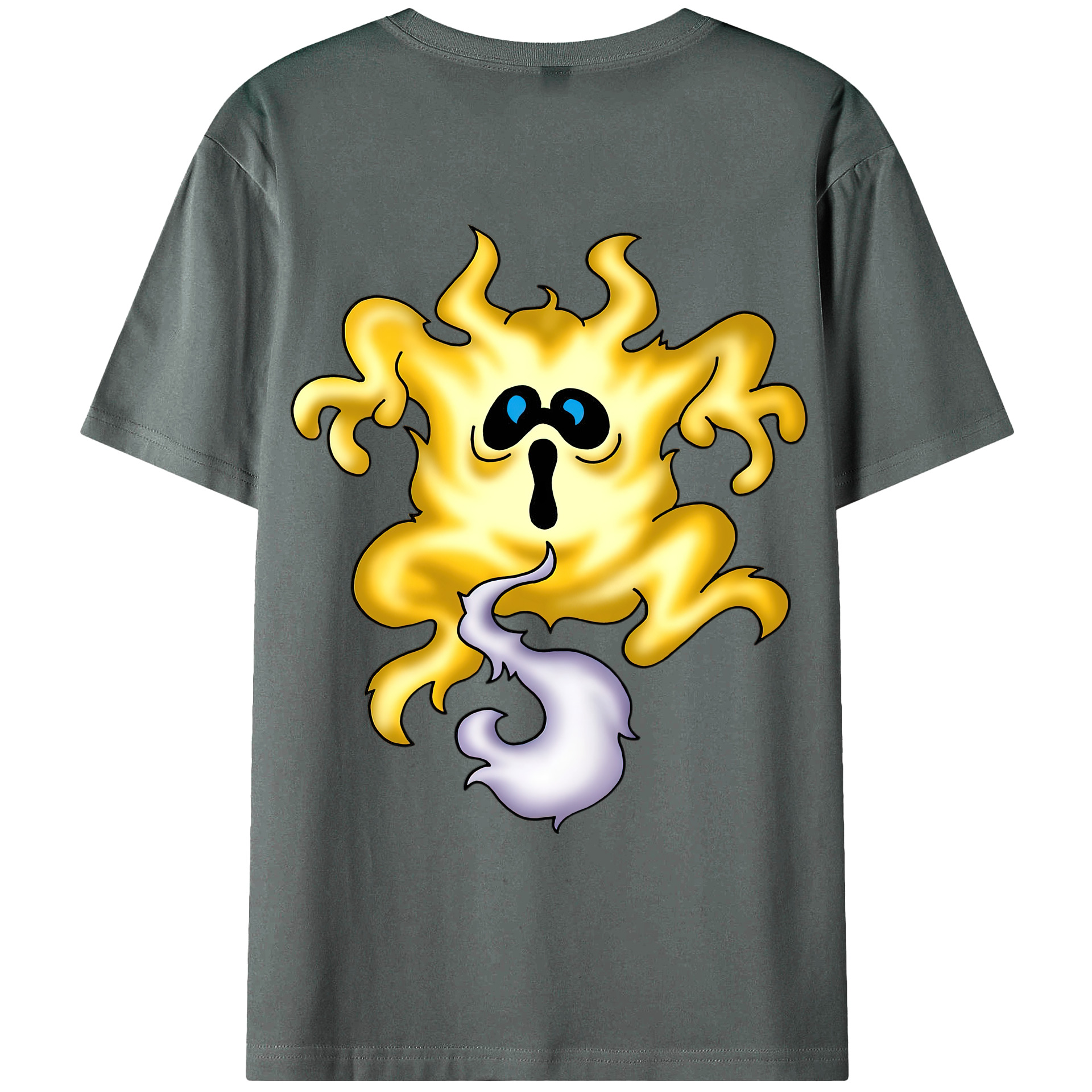 （画像用） ドラゴンクエスト Doragon Kuesuto Dragon Quest 綿100％ メンズ半袖Tシャツ（バックプリント） 通気性